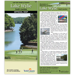 Lake Wylie map cover with copy for local Chamber of Commerce
